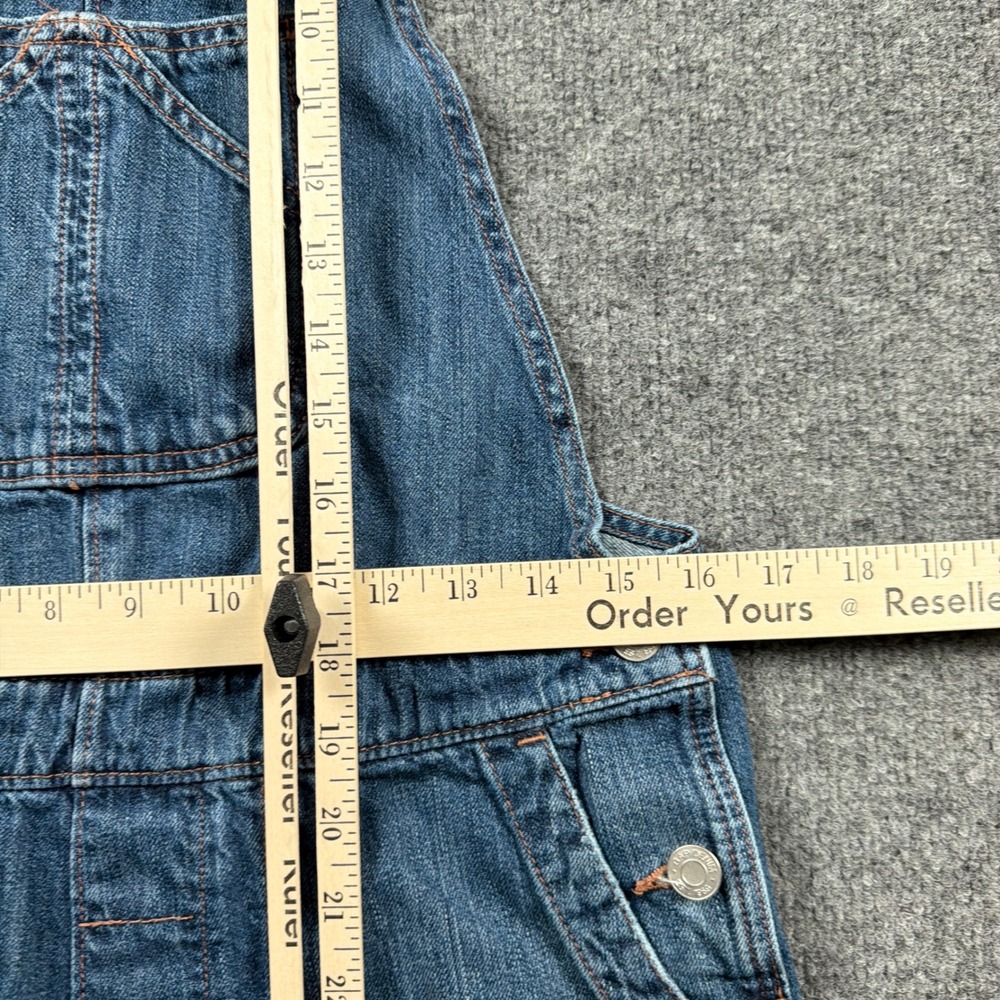 Gap Cropped Slouch Overalls Womens XS Medium Indigo Blue Denim Bib Adjustable - Picture 13 of 15